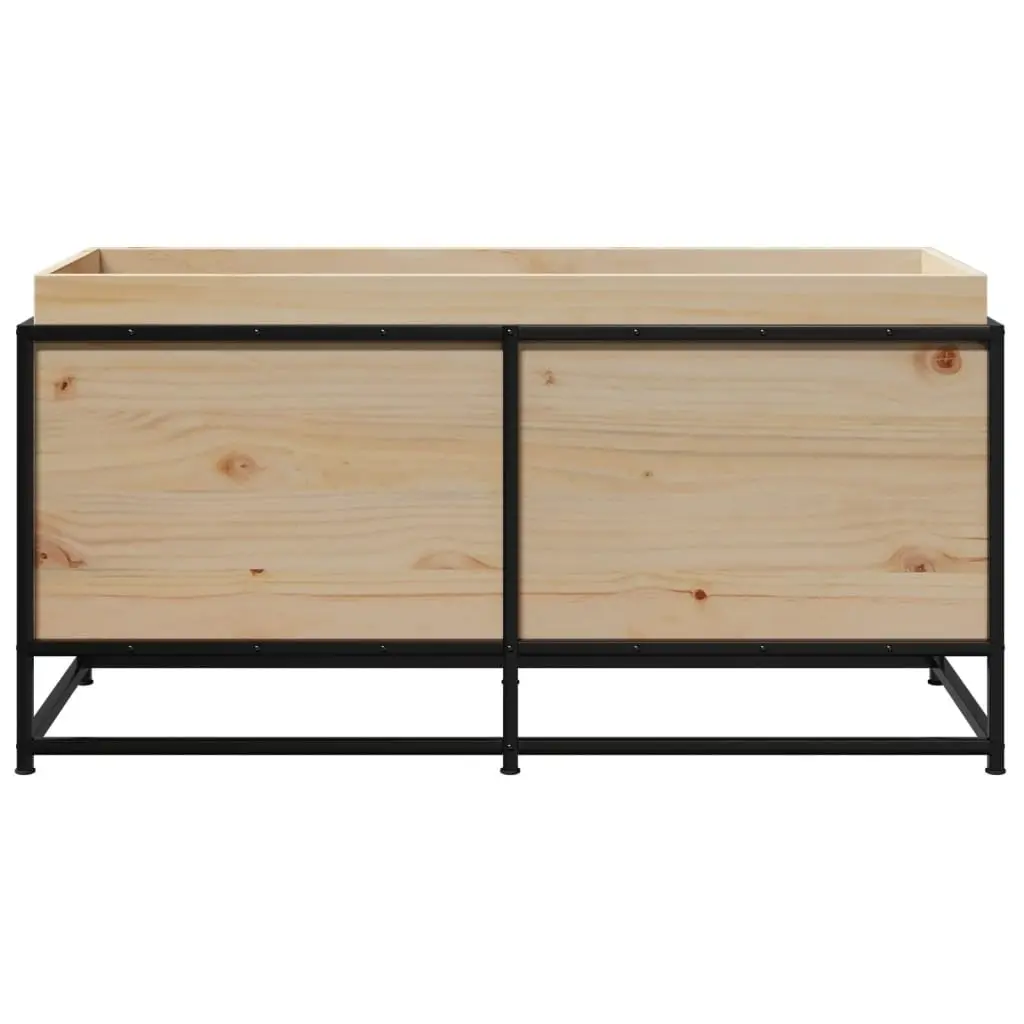Raised Garden Planter Box Solid Pine Wood Brown Outdoor Decoration 100x40x50cm