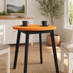 Round Wooden Table Top Brown Ø60cm Coffee Dining Furniture Replacement