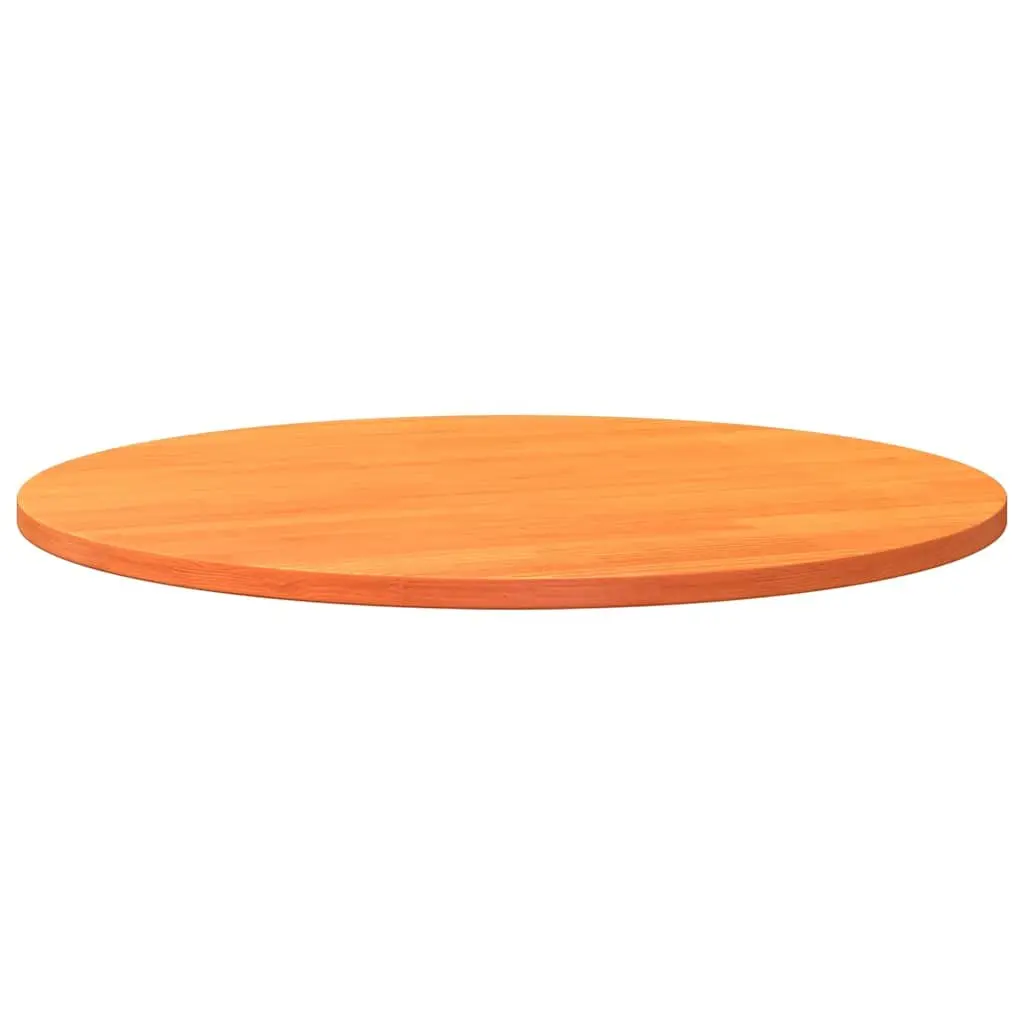 Round Wooden Table Top Solid Pine Wood Brown Ø80cm