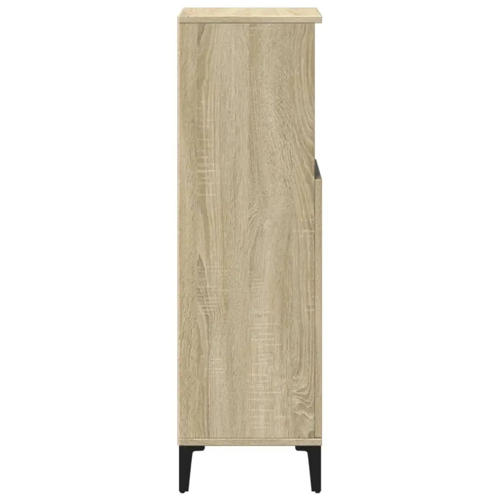 Bathroom Vanity Cabinet Brown 30x30x100cm Storage Engineered Wood Cupboard