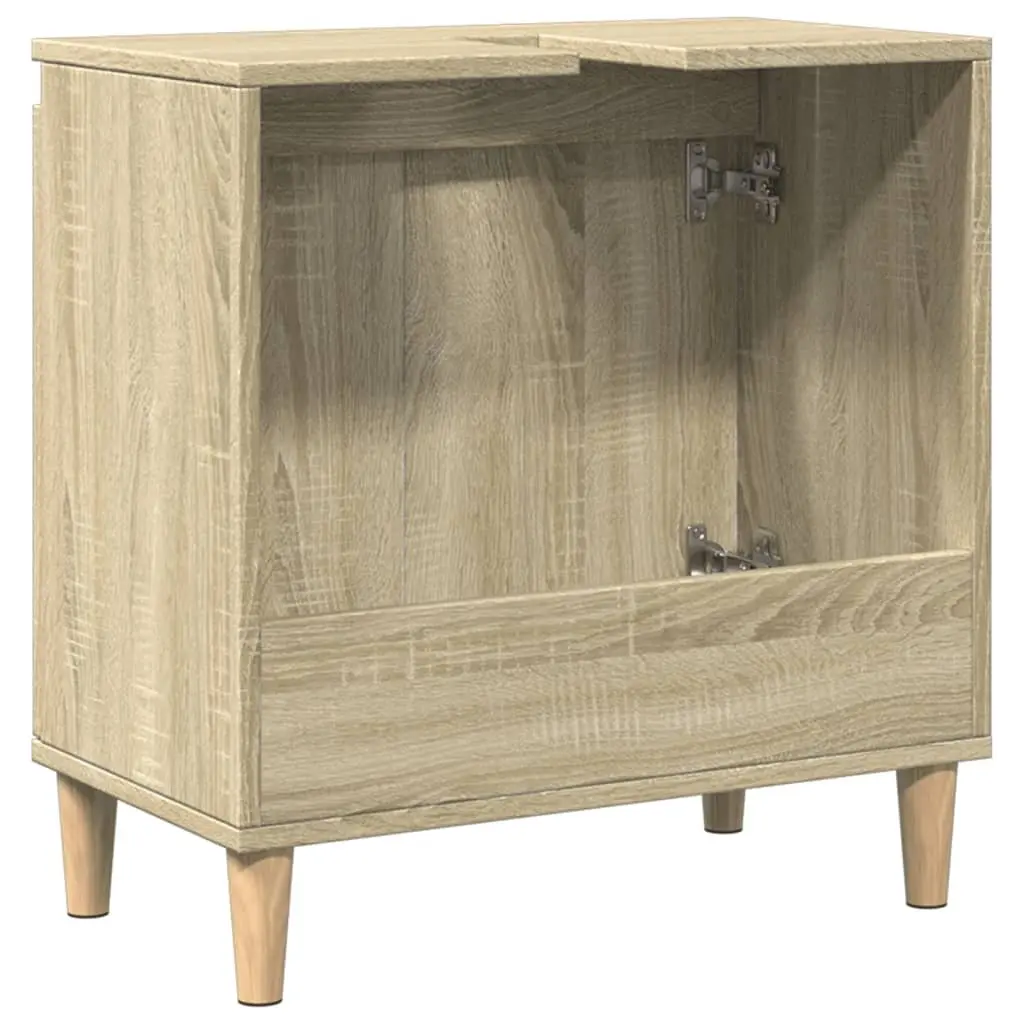 Bathroom Vanity Sink Cabinet Under-Sink Storage Sonoma Oak 58x33x60 cm