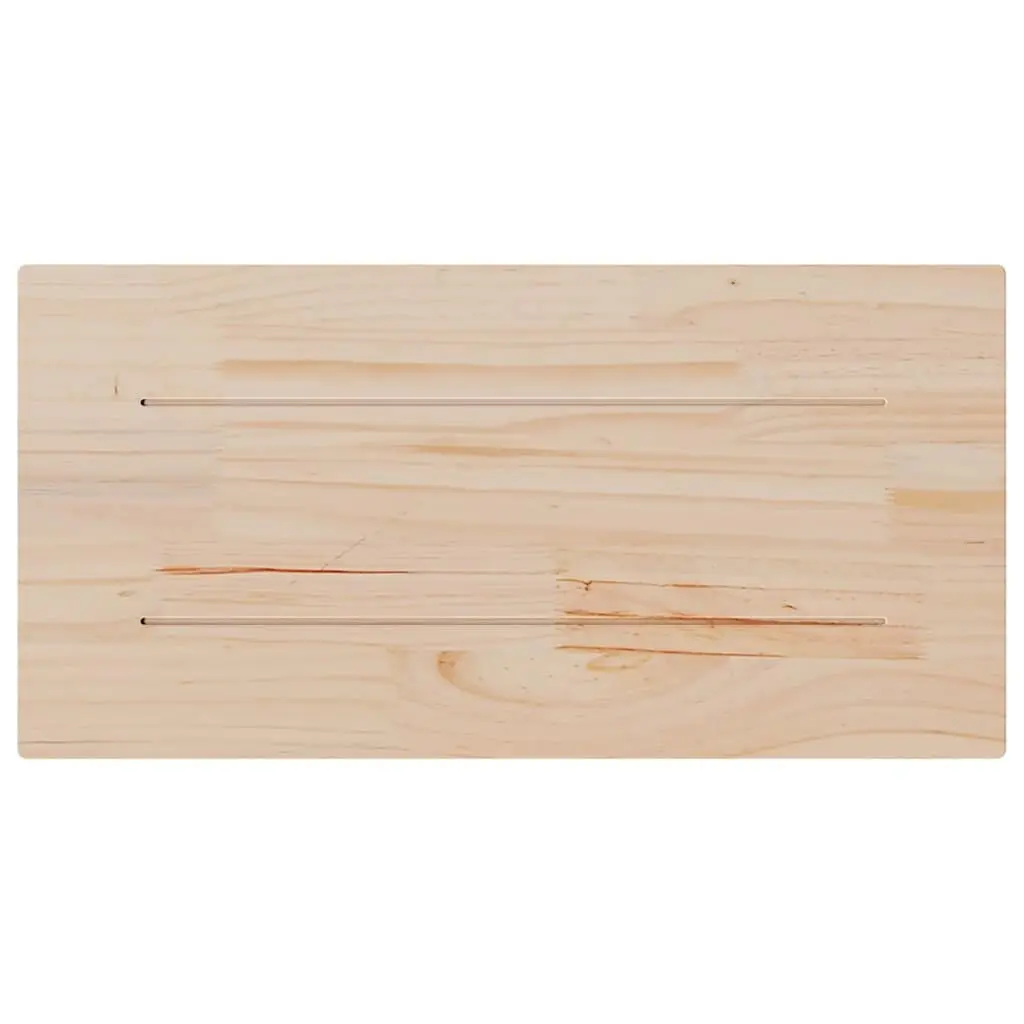 Rustic Rectangular Pine Table Top Brown 90x45x1.7cm Solid Wood Dining