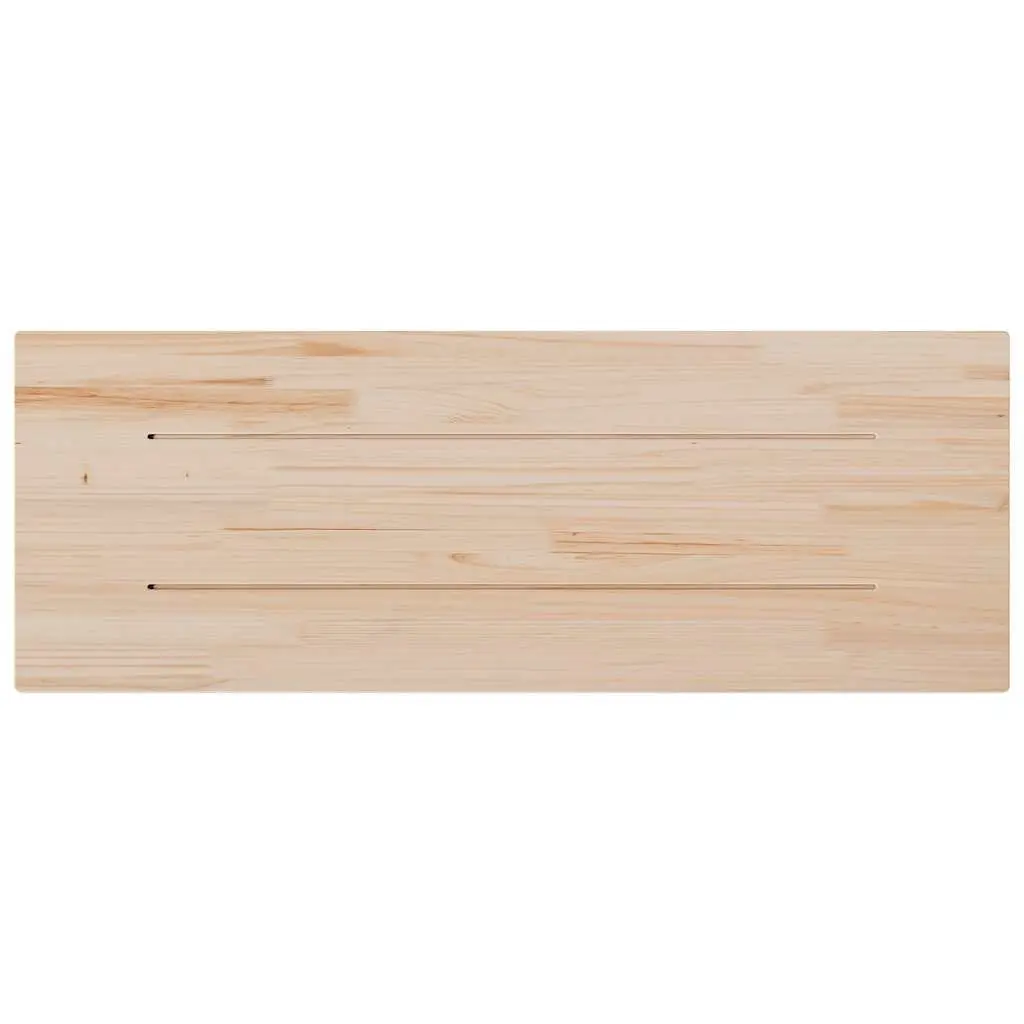Rectangular Wooden Table Top 110x40cm Solid Pine Wood Rustic Brown Replacement