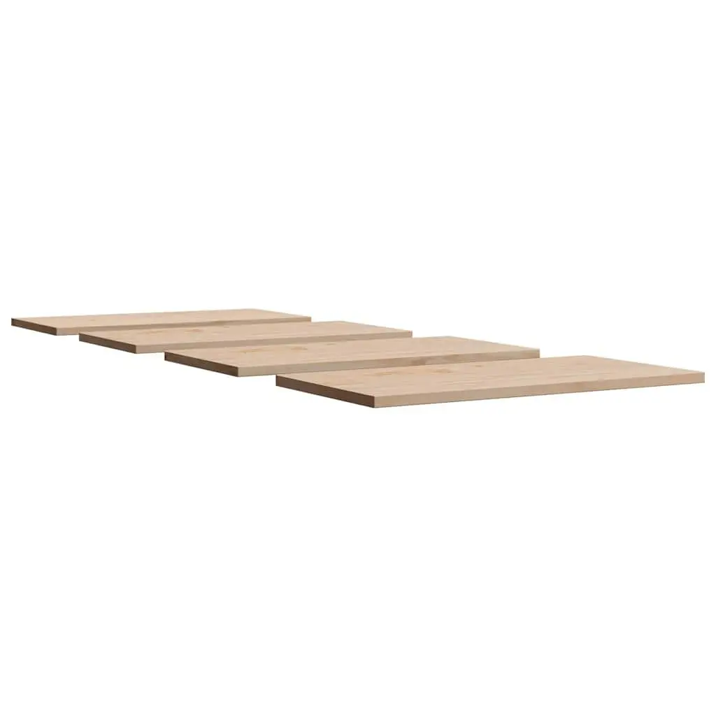 Rustic Brown Solid Pine Table Tops 90x45 cm, 4 pcs
