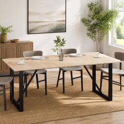 Rectangular Wooden Table Tops 100x50cm Brown Solid Pine Wood 4 Piece Set