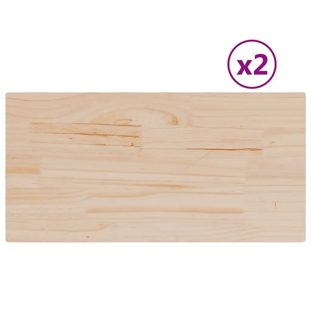 Solid Wood Table Top Rectangular Brown 80x40cm