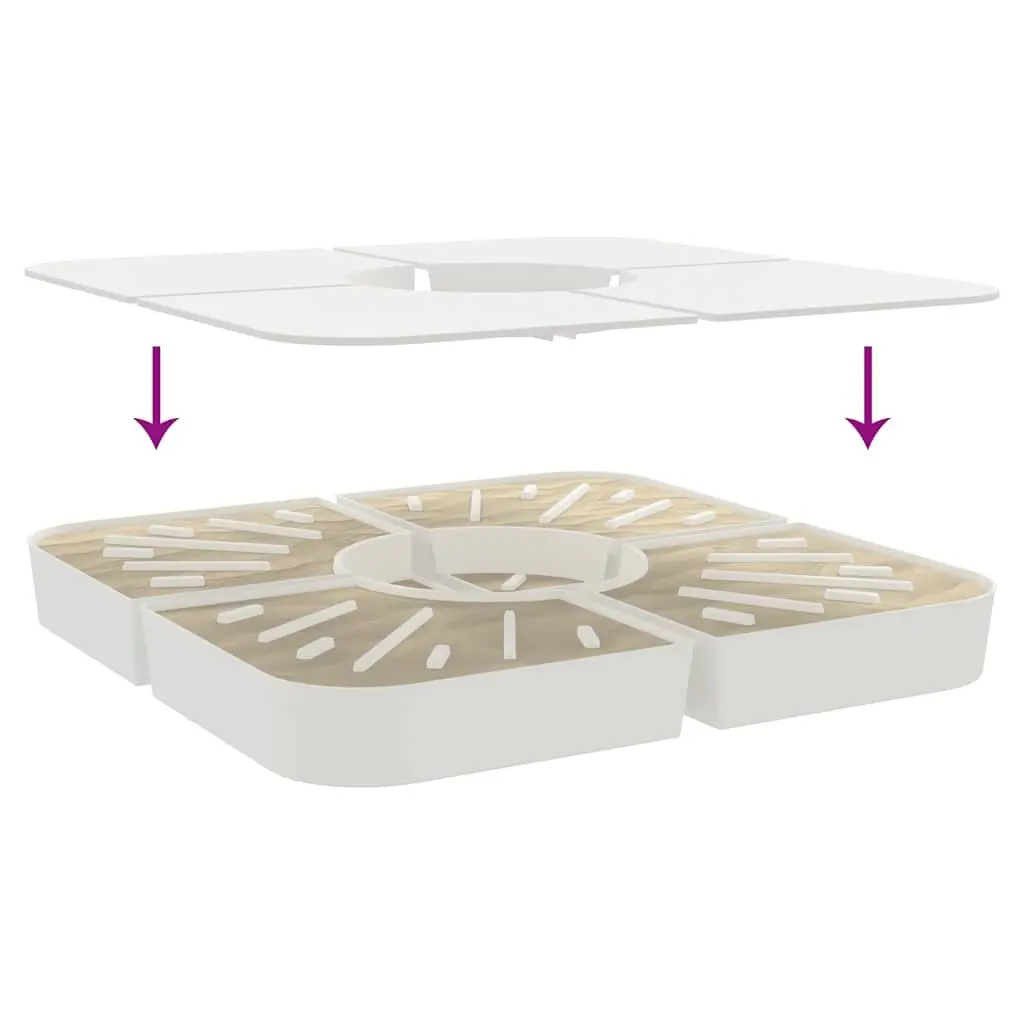 Parasol Base Set 4 Piece Cross Stand Umbrella Foundation Sand Fillable 100kg