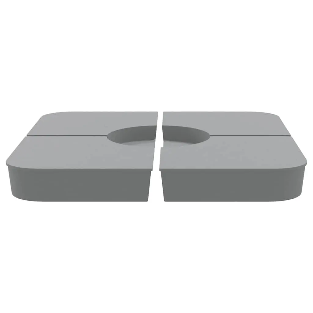 4 Piece Parasol Base Set Sand-Fillable Grey 100kg