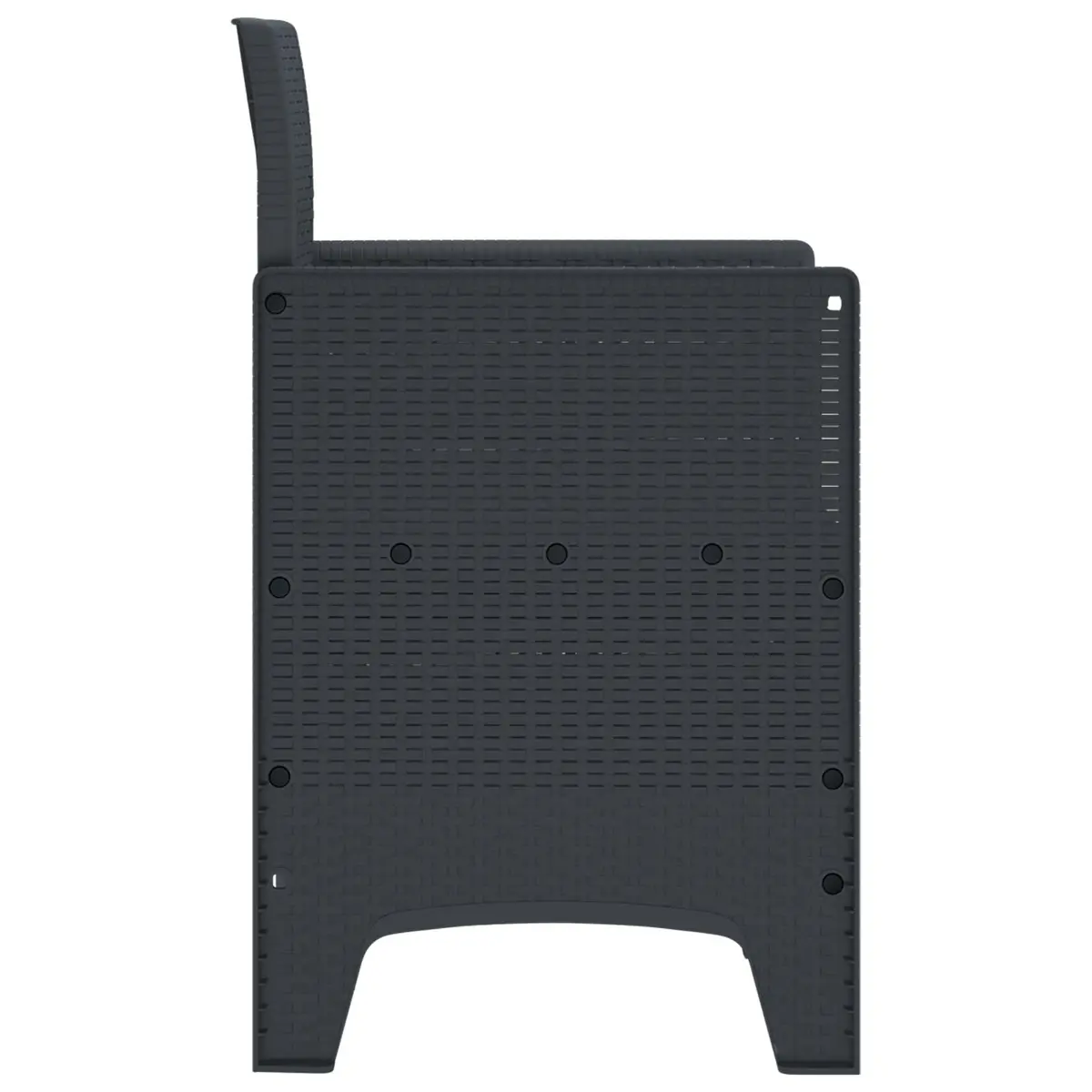 Outdoor Garden Chair Set Modern Anthracite Polypropylene 2 Piece