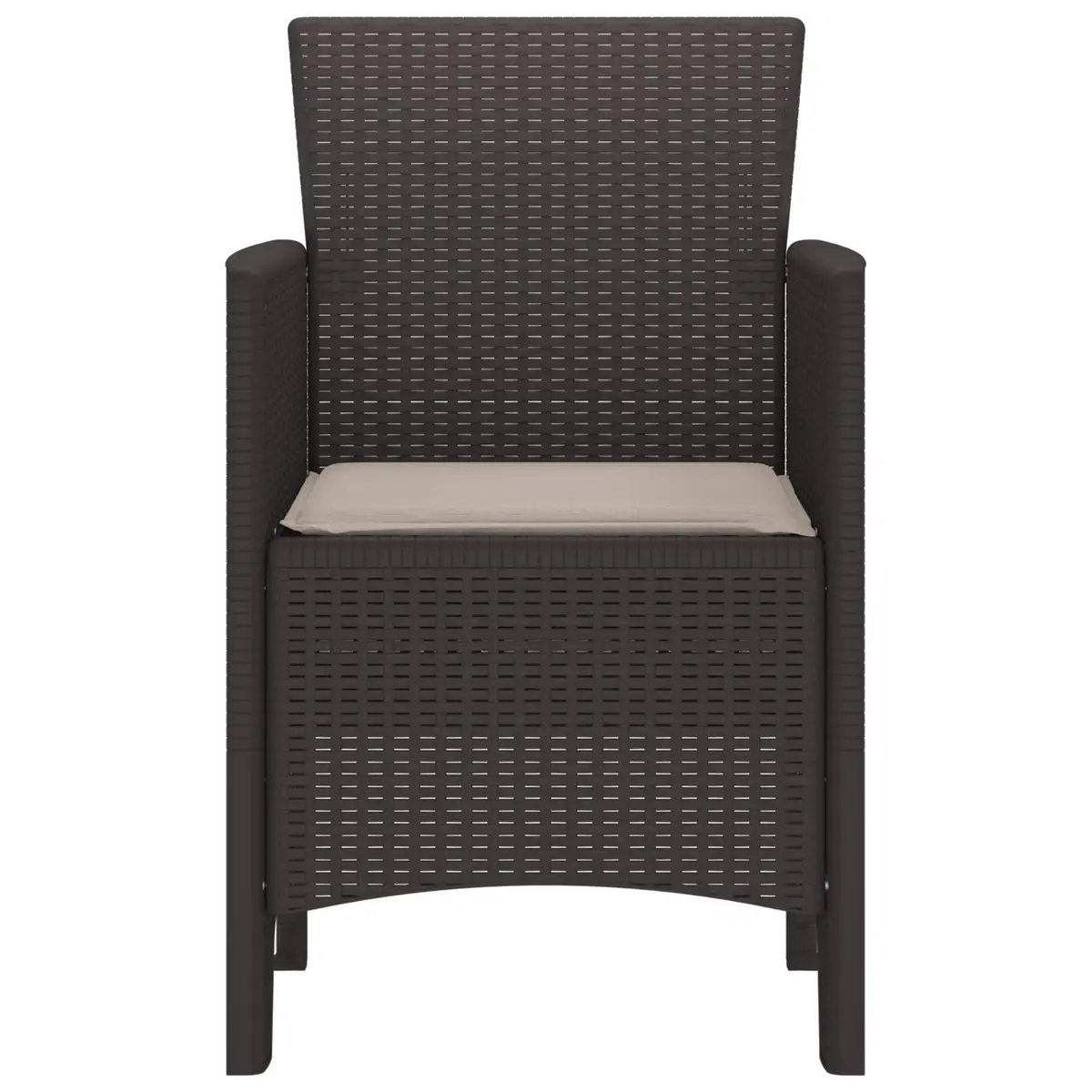 Outdoor Chairs Modern Brown 2 Piece Set Garden Seating Patio Furniture