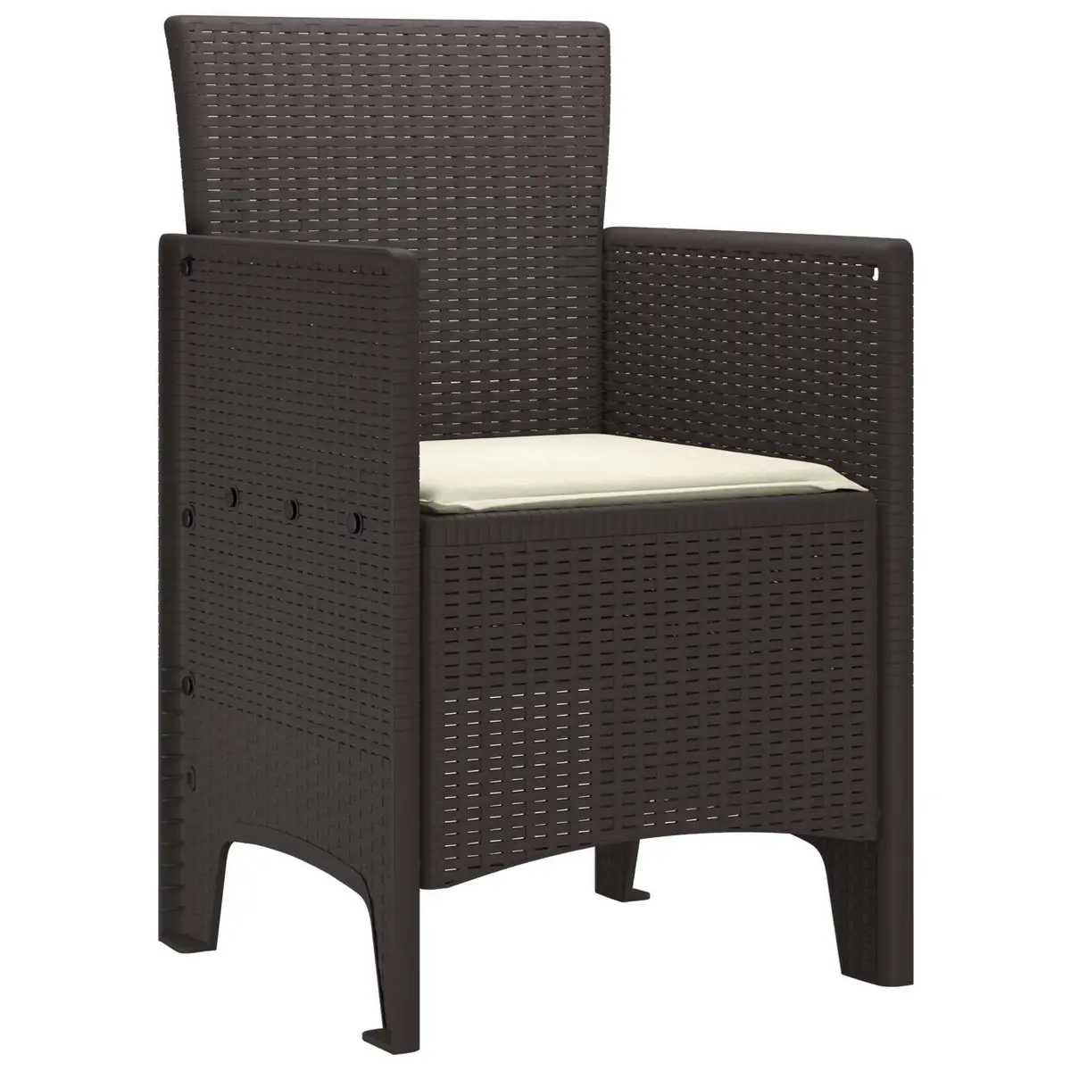 Outdoor Garden Chair 2 pcs Brown 53 x 49 x 85 cm Modern Seating
