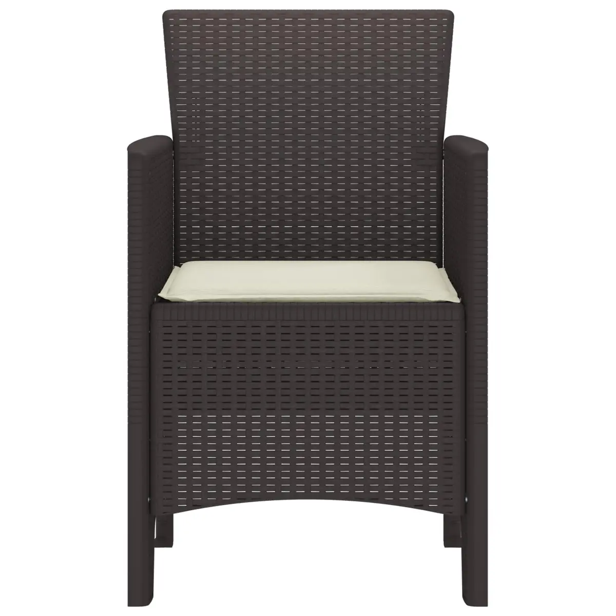 Outdoor Garden Chair 2 pcs Brown 53 x 49 x 85 cm Modern Seating