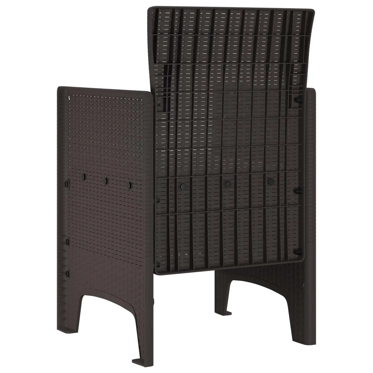 Outdoor Garden Chair 2 pcs Brown 53 x 49 x 85 cm Modern Seating