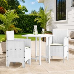 Outdoor Garden Chair 2 pcs White Modern Seating Patio Furniture 53x49x85cm