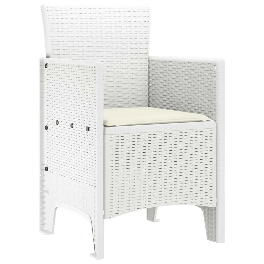 Outdoor Garden Chair 2 pcs White Modern Seating Patio Furniture 53x49x85cm