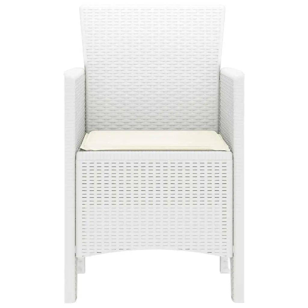 Outdoor Garden Chair 2 pcs White Modern Seating Patio Furniture 53x49x85cm