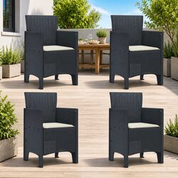 Comfortable Anthracite Chair Set for Your Outdoor Space