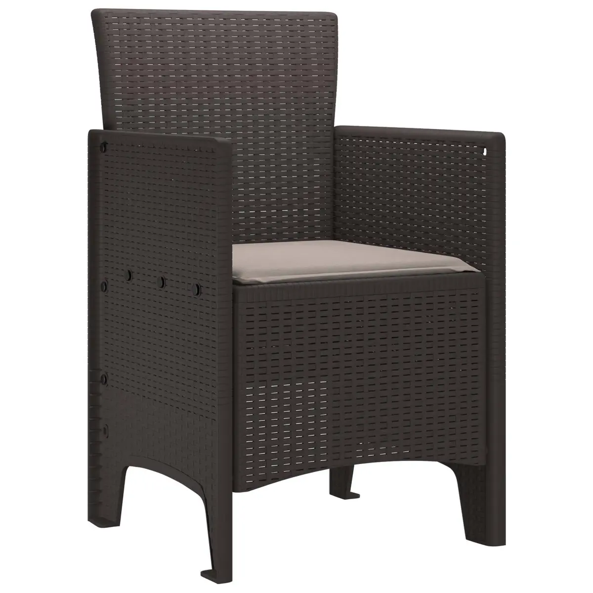 4-Piece Brown Garden Chair Set