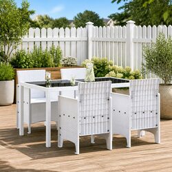 Your New Favorite 4-Piece White Garden Chair Set