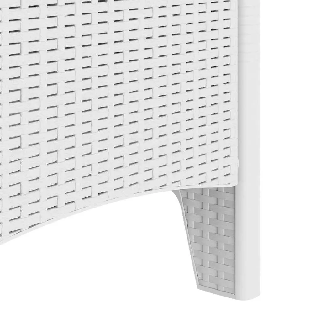 Garden Chair Modern White 4 Piece Outdoor Patio Seating with Armrests