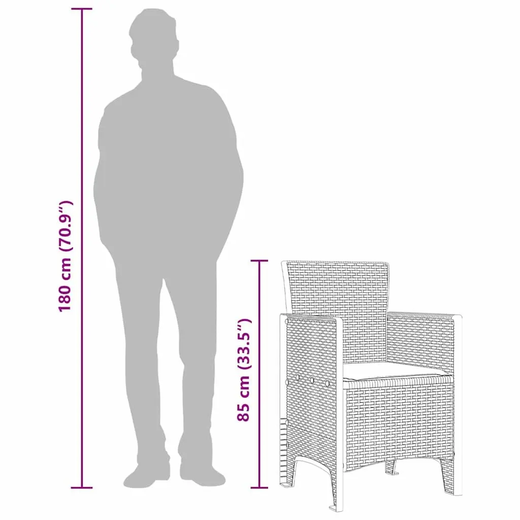 Outdoor Garden Chair Modern White 4 Piece Stackable Patio Furniture