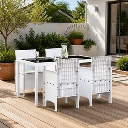 Friendly White Garden Chair Set for Your Outdoor Enjoyment