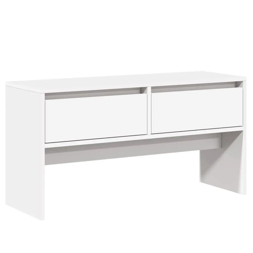 4 Piece Hallway Furniture Set Storage Bench with Drawers Mirror and Coat Racks White