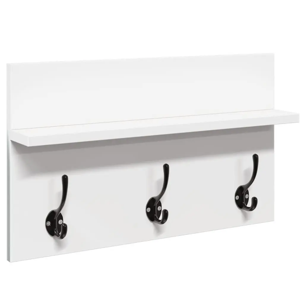 4 Piece Hallway Furniture Set Storage Bench with Drawers Mirror and Coat Racks White