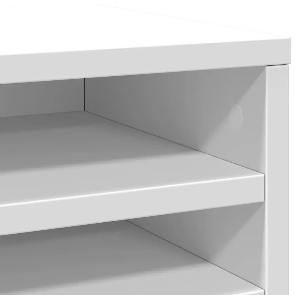 Desk Organiser White Engineered Wood 36 x 26 x 29.5 cm