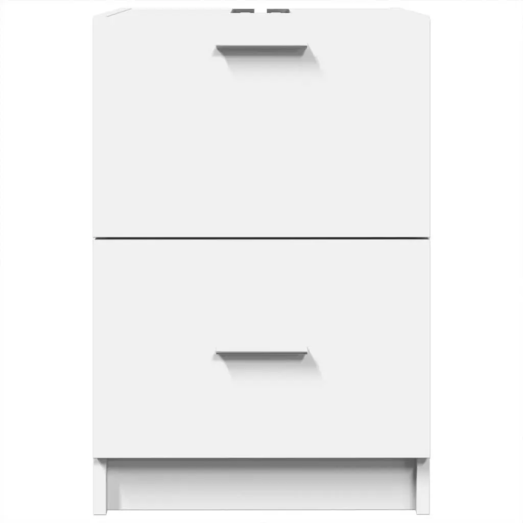Bathroom Vanity Unit White Under Sink Cabinet Engineered Wood 40x37x59cm