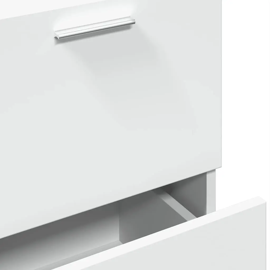 Bathroom Vanity Unit White Under Sink Cabinet Engineered Wood 40x37x59cm