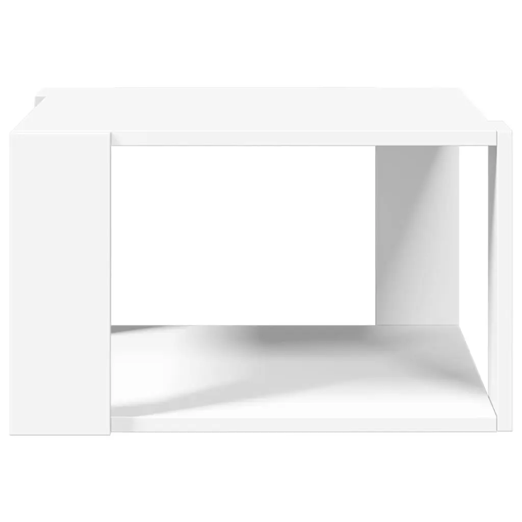Coffee Table White Engineered Wood 51.5x51.5x30 cm Storage Accent Side Furniture