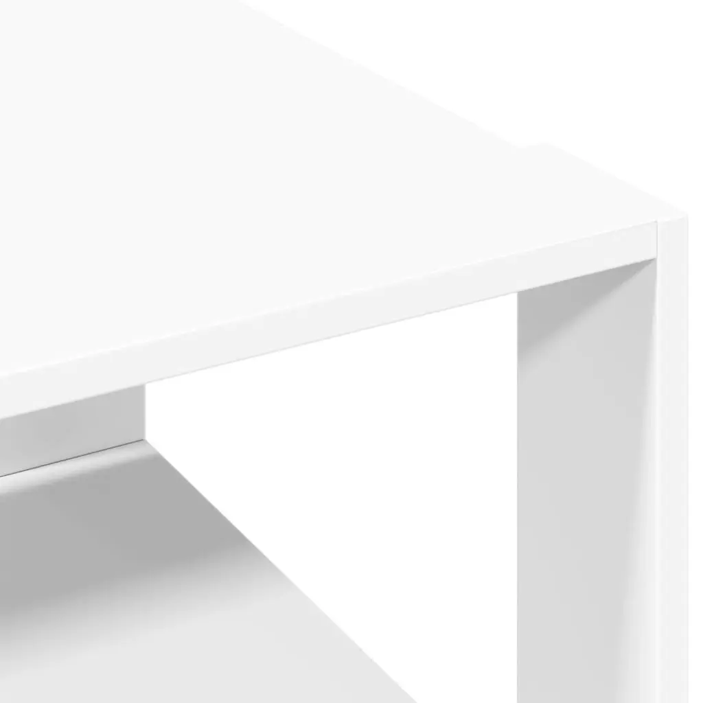 Coffee Table White Engineered Wood 51.5x51.5x30 cm Storage Accent Side Furniture