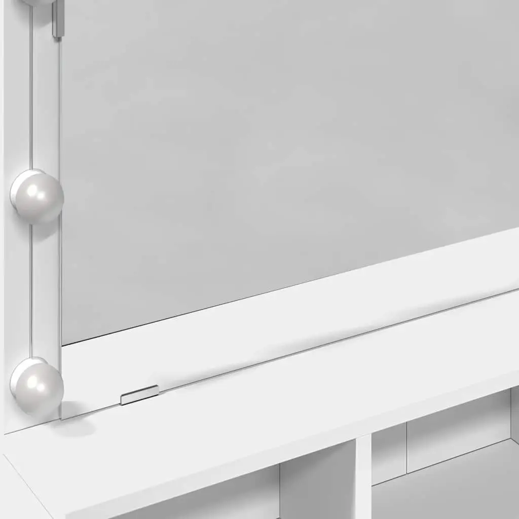 White Dressing Table with LED Mirror