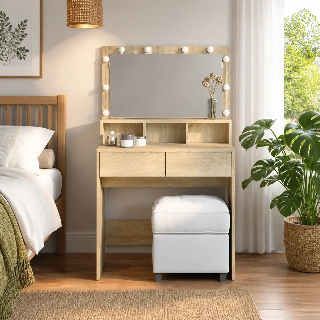 Dressing Table with LED Mirror