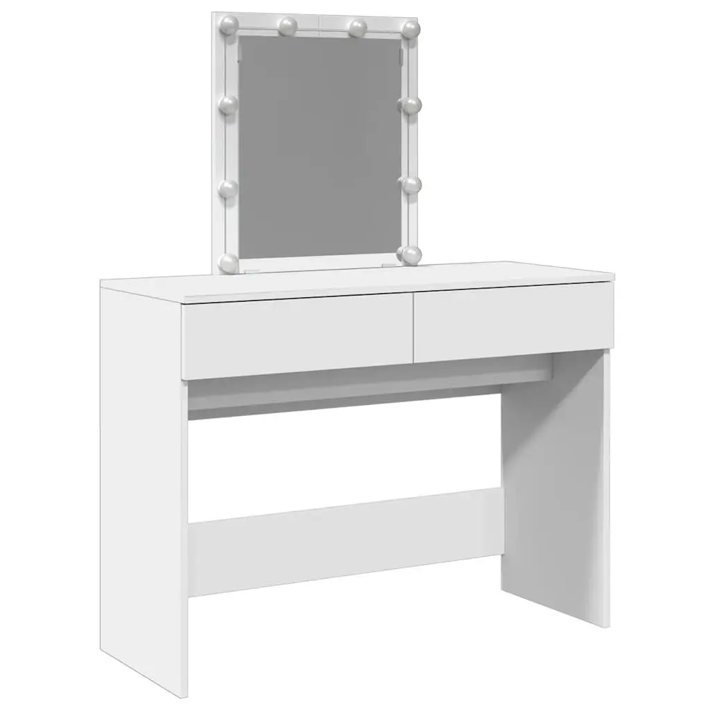 Dressing Table with LED Mirror and Storage