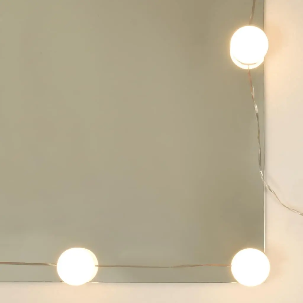 Dressing Table with LED Mirror and Storage