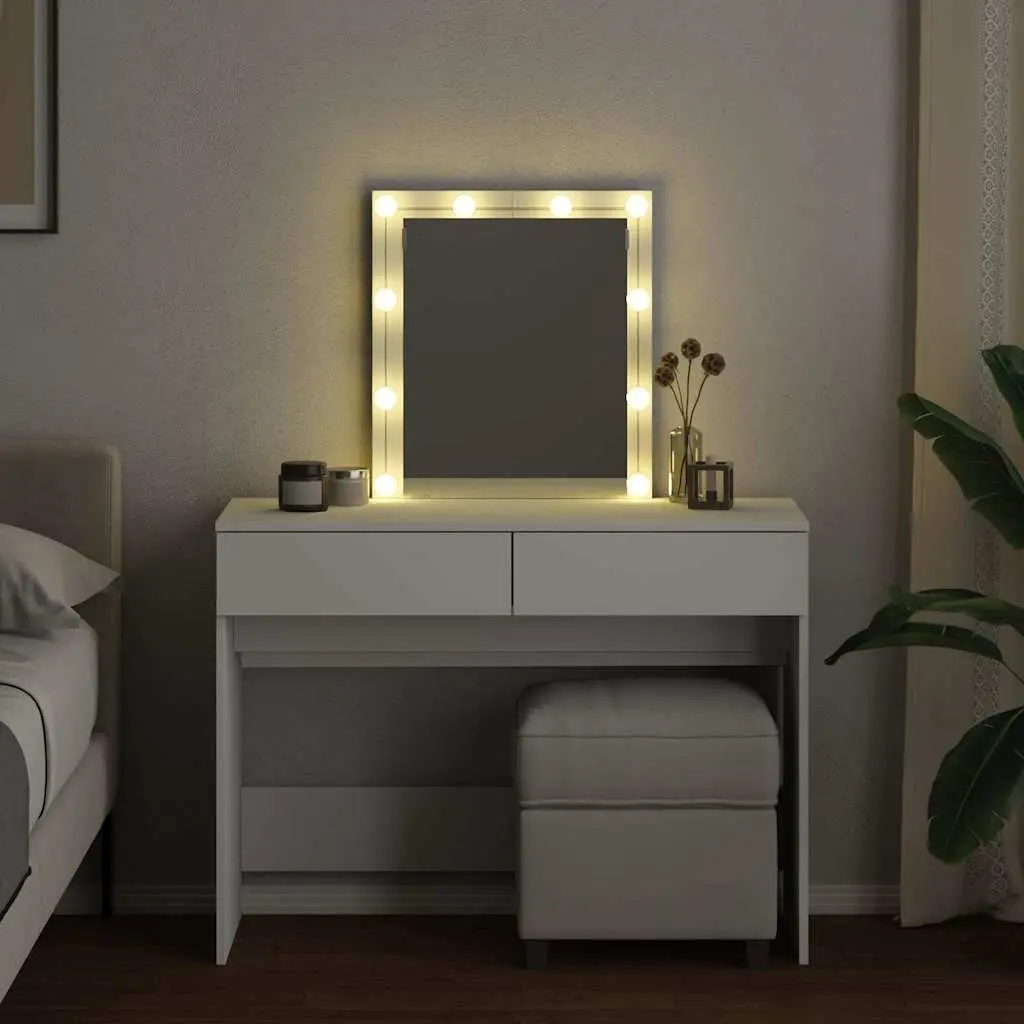 Dressing Table with LED Mirror and Storage