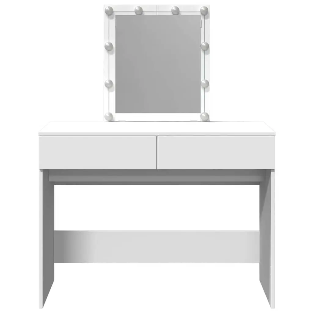 Dressing Table with LED Mirror and Storage