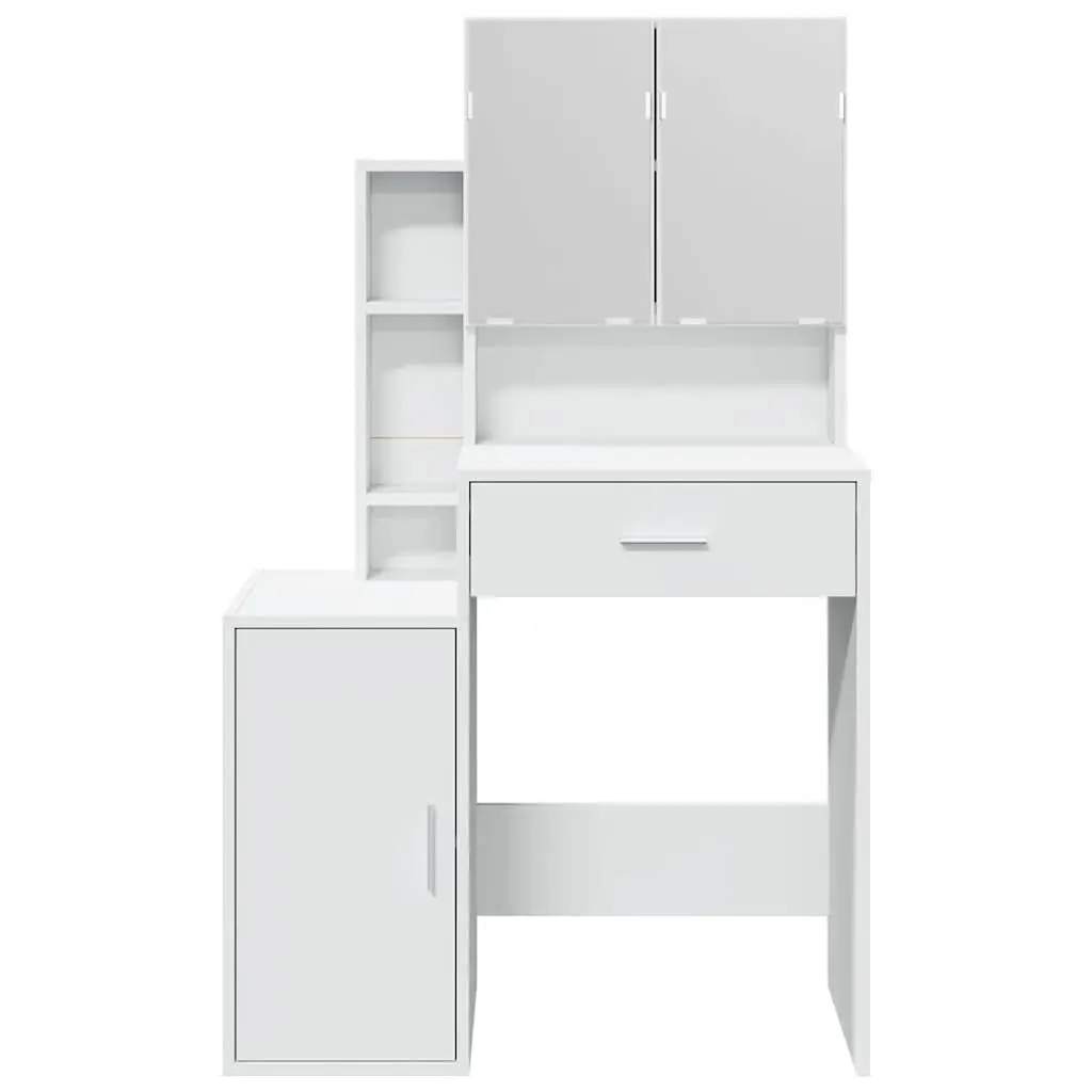 Dressing Table with Mirror and Storage Drawer White 80 x 35 x 132 cm