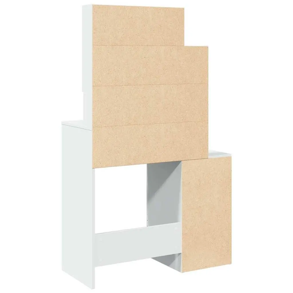 Dressing Table with Mirror and Storage Drawer White 80 x 35 x 132 cm