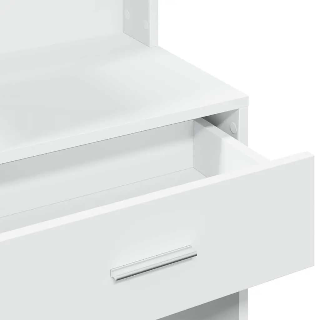 Dressing Table with Mirror and Storage Drawer White 80 x 35 x 132 cm