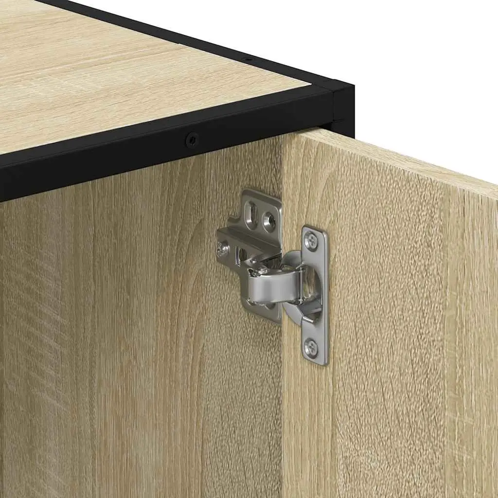 Bathroom Sink Cabinet Brown Engineered Wood Vanity Unit 65x33x60 cm
