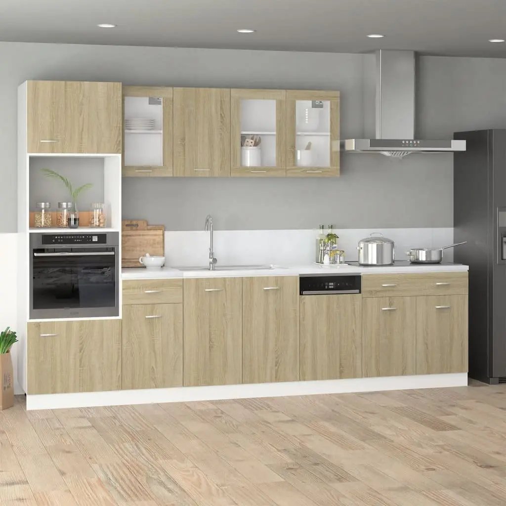 Drawer Bottom Cabinet Engineered Wood Brown 80W x 46D x 81.5H cm