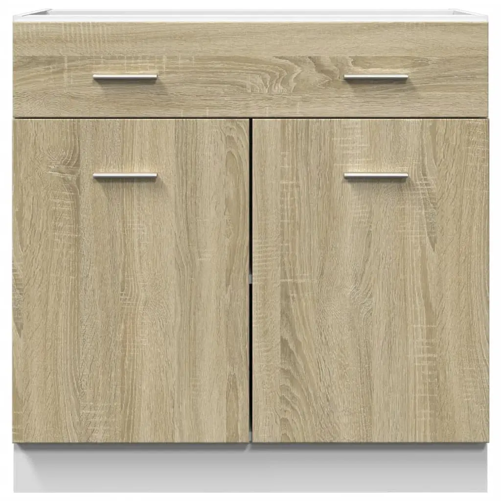 Drawer Bottom Cabinet Engineered Wood Brown 80W x 46D x 81.5H cm