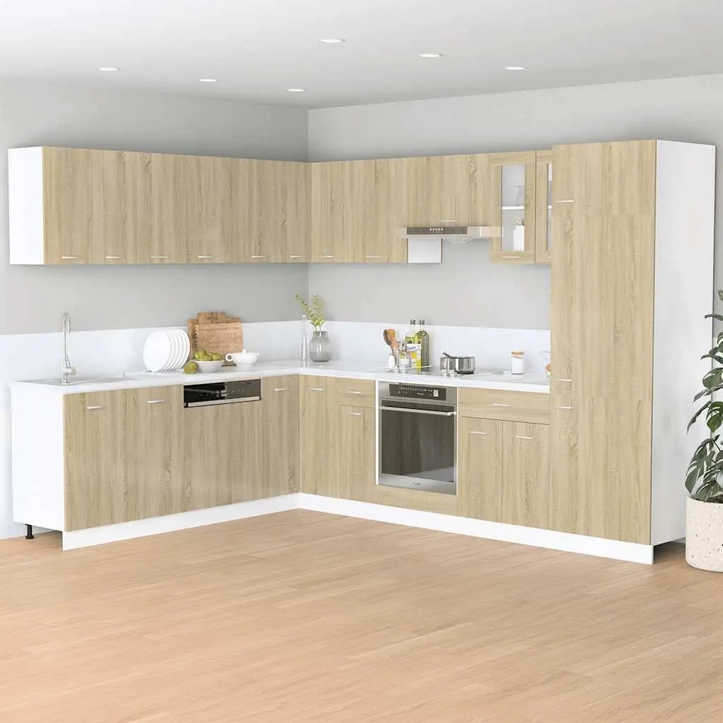 Oven Cabinet Kitchen Storage Unit Brown Engineered Wood Compact 60x46x81.5cm