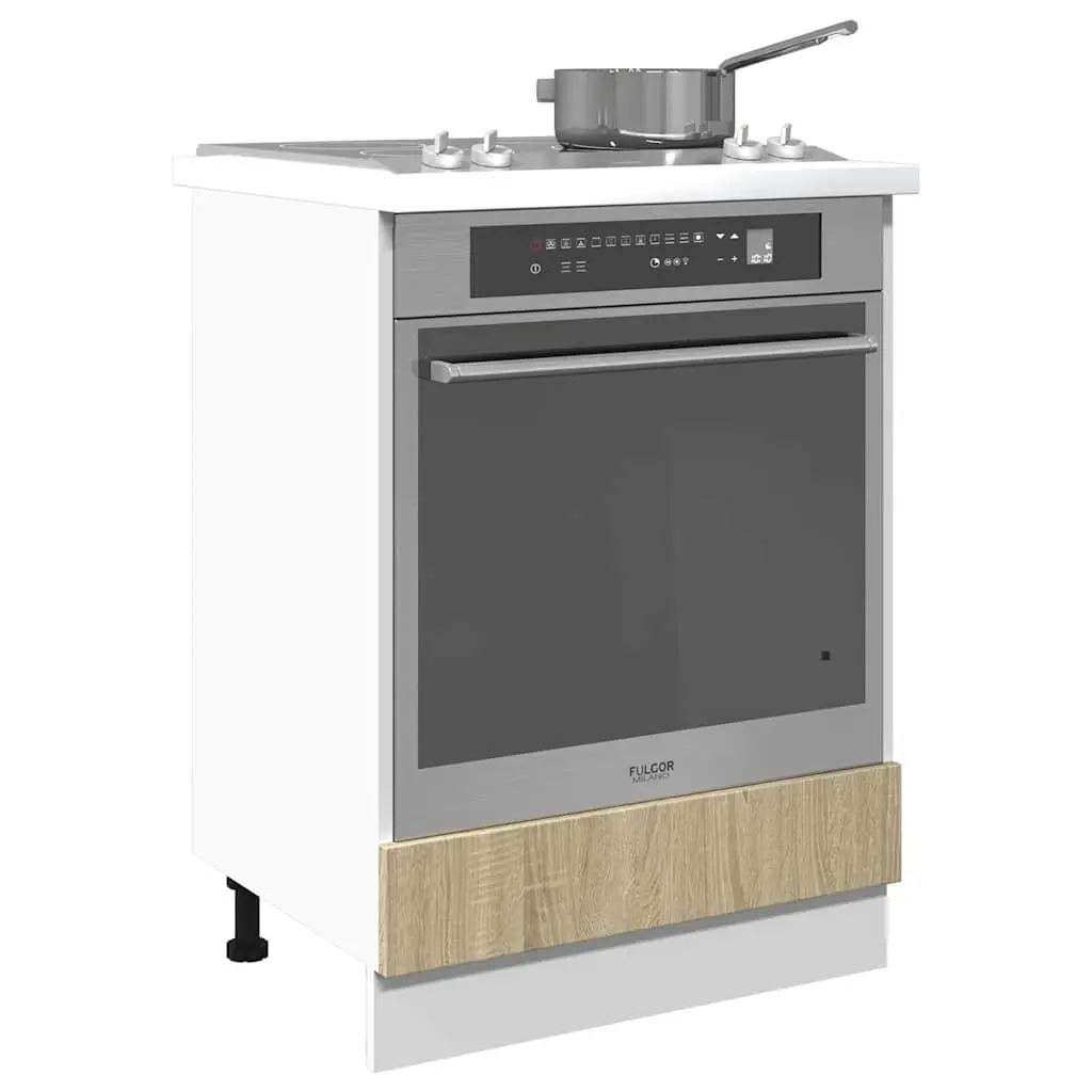 Oven Cabinet Kitchen Storage Unit Brown Engineered Wood Compact 60x46x81.5cm