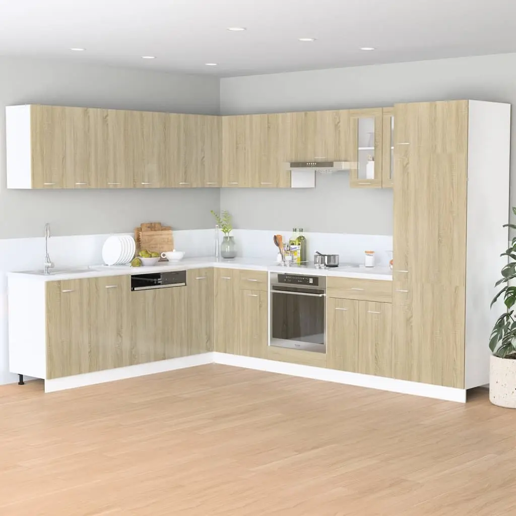 Wall Mounted Kitchen Cabinet Storage Organiser Brown Engineered Wood 50x31x60cm