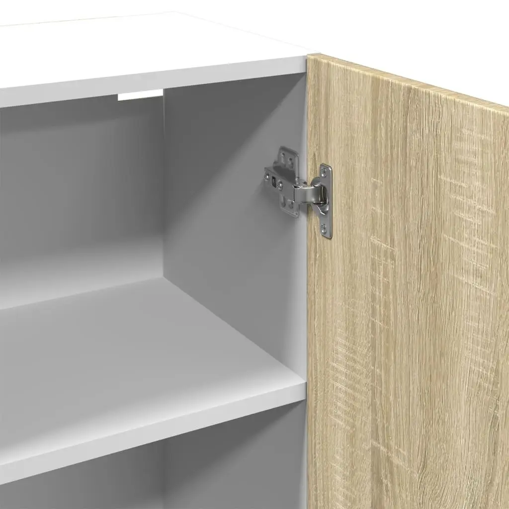 Wall Mounted Kitchen Cabinet Storage Organiser Brown Engineered Wood 50x31x60cm