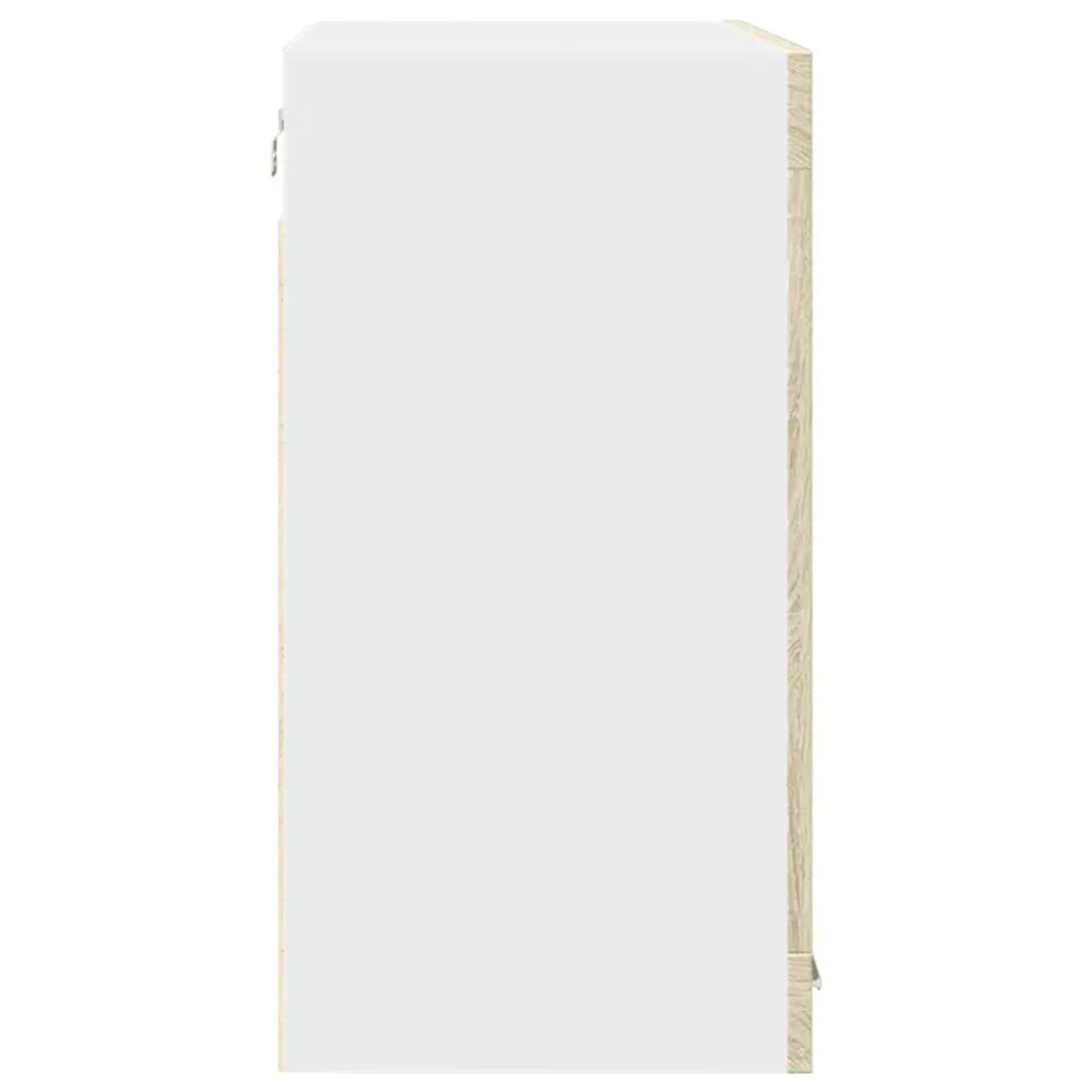 Hanging Glass Cabinet 80x31x60cm Brown Kitchen Storage Wall Mounted Cupboard